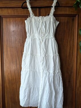 GAP x Down Eyelet Midi Dress